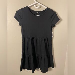 Girls Old Navy Black Shirt Dress (10/12) NWT